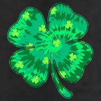 Cute St Patricks Day Tie Dye Shamrock Clover Golf Towel