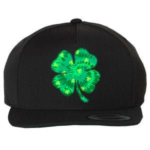 Cute St Patricks Day Tie Dye Shamrock Clover Wool Snapback Cap