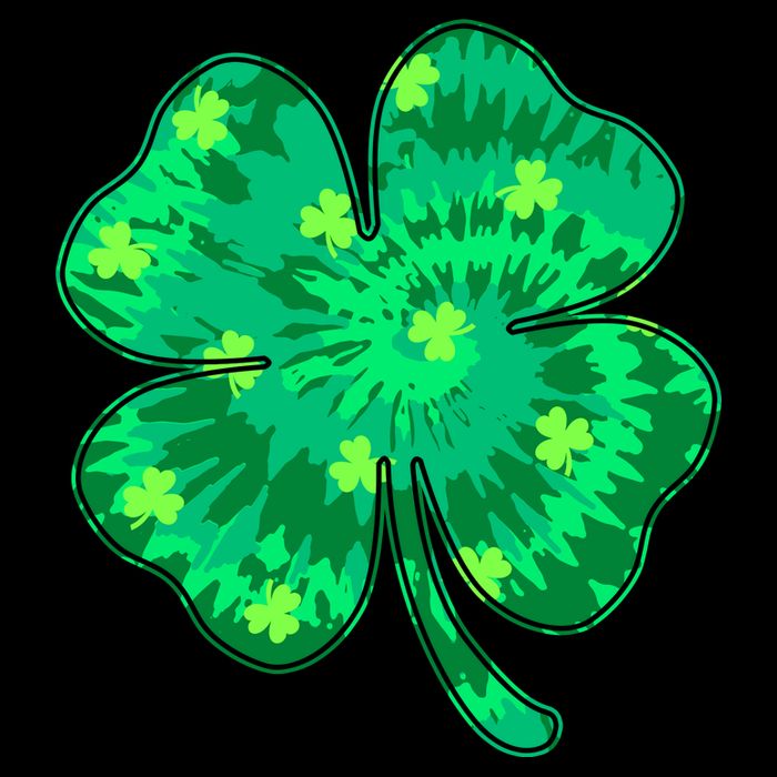 Cute St Patricks Day Tie Dye Shamrock Clover Kids T-Shirt
