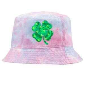 Cute St Patricks Day Tie Dye Shamrock Clover Tie-Dyed Bucket Hat