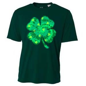 Cute St Patricks Day Tie Dye Shamrock Clover Cooling Performance Crew T-Shirt