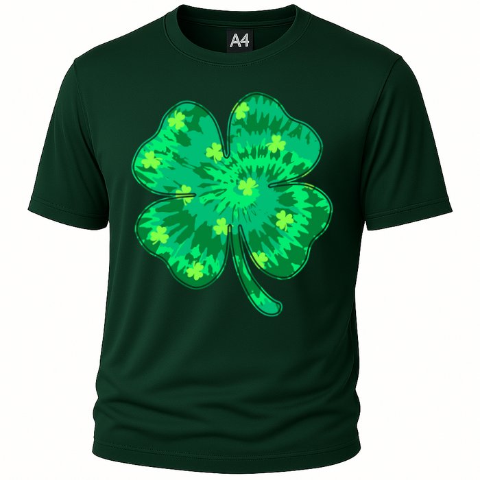 Cute St Patricks Day Tie Dye Shamrock Clover Performance Shirt