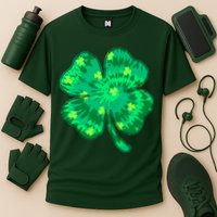 Cute St Patricks Day Tie Dye Shamrock Clover Performance Shirt