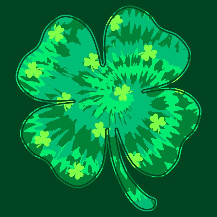 Cute St Patricks Day Tie Dye Shamrock Clover Performance Shirt