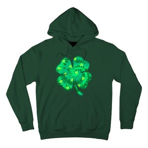 Cute St Patricks Day Tie Dye Shamrock Clover Hoodie