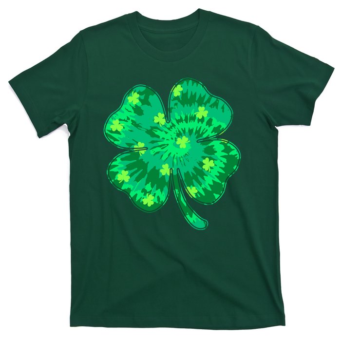 Cute St Patricks Day Tie Dye Shamrock Clover T-Shirt