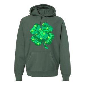 Cute St Patricks Day Tie Dye Shamrock Clover Premium Hoodie