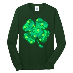 Cute St Patricks Day Tie Dye Shamrock Clover Tall Long Sleeve T-Shirt