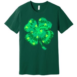 Cute St Patricks Day Tie Dye Shamrock Clover Premium T-Shirt