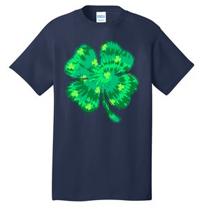 Cute St Patricks Day Tie Dye Shamrock Clover Tall T-Shirt