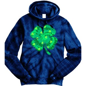 Cute St Patricks Day Tie Dye Shamrock Clover Tie Dye Hoodie