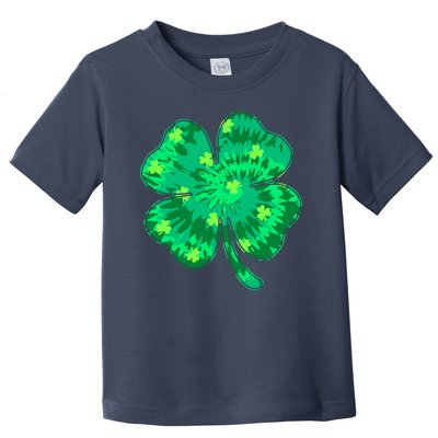 Cute St Patricks Day Tie Dye Shamrock Clover Toddler T-Shirt