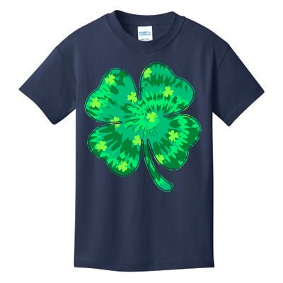 Cute St Patricks Day Tie Dye Shamrock Clover Kids T-Shirt