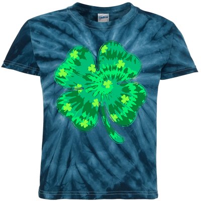 Cute St Patricks Day Tie Dye Shamrock Clover Kids Tie-Dye T-Shirt