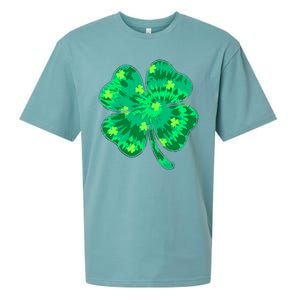 Cute St Patricks Day Tie Dye Shamrock Clover Sueded Cloud Jersey T-Shirt