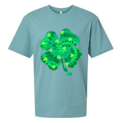 Cute St Patricks Day Tie Dye Shamrock Clover Sueded Cloud Jersey T-Shirt