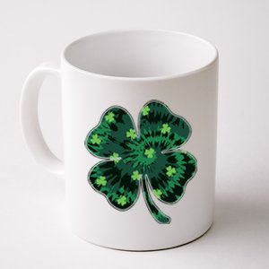 Cute St Patricks Day Tie Dye Shamrock Clover Coffee Mug