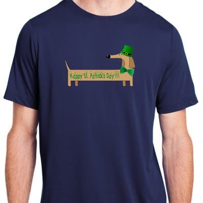 Cute Saint Patrick's Dachshund Doxie Wiener Dog Lover Adult ChromaSoft Performance T-Shirt