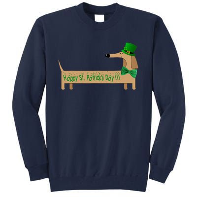 Cute Saint Patrick's Dachshund Doxie Wiener Dog Lover Tall Sweatshirt