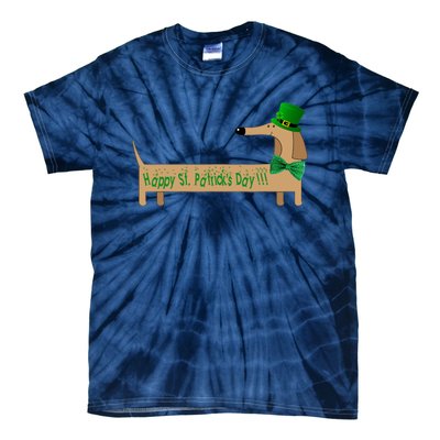 Cute Saint Patrick's Dachshund Doxie Wiener Dog Lover Tie-Dye T-Shirt