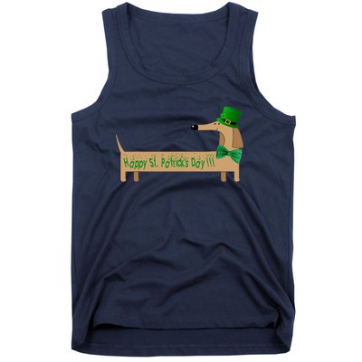 Cute Saint Patrick's Dachshund Doxie Wiener Dog Lover Tank Top