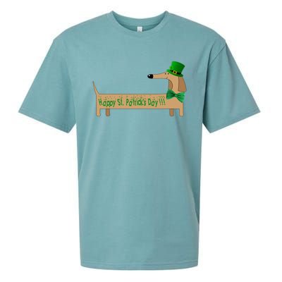 Cute Saint Patrick's Dachshund Doxie Wiener Dog Lover Sueded Cloud Jersey T-Shirt