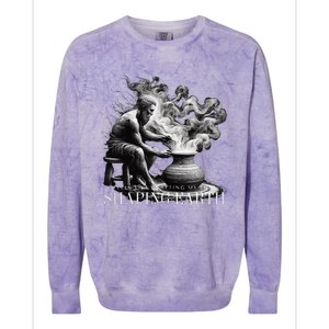 Clay Sculpture Potter Ceramicist Colorblast Crewneck Sweatshirt