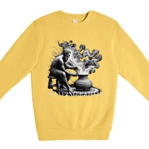 Clay Sculpture Potter Ceramicist Premium Crewneck Sweatshirt