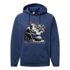 Clay Sculpture Potter Ceramicist Performance Fleece Hoodie