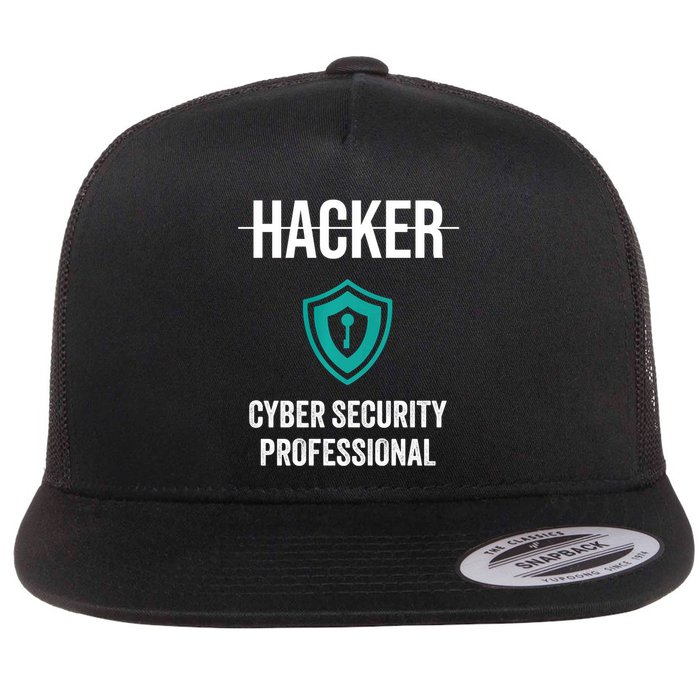 Cyber Security Professional Protection White Hat Hackers Flat Bill Trucker Hat