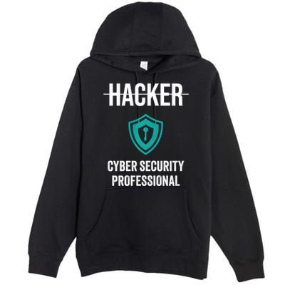 Cyber Security Professional Protection White Hat Hackers Premium Pullover Hoodie