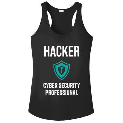 Cyber Security Professional Protection White Hat Hackers Ladies PosiCharge Competitor Racerback Tank