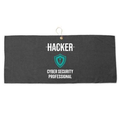 Cyber Security Professional Protection White Hat Hackers Large Microfiber Waffle Golf Towel