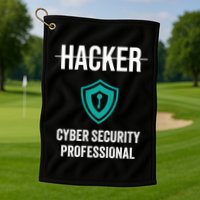 Cyber Security Professional Protection White Hat Hackers Golf Towel