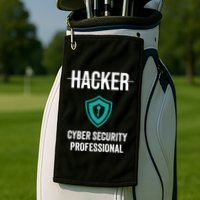 Cyber Security Professional Protection White Hat Hackers Golf Towel