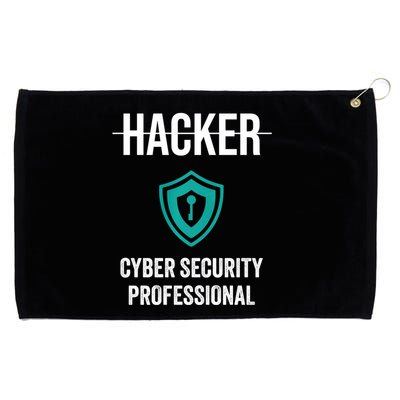 Cyber Security Professional Protection White Hat Hackers Grommeted Golf Towel