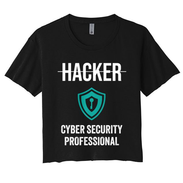 Cyber Security Professional Protection White Hat Hackers Crop Top