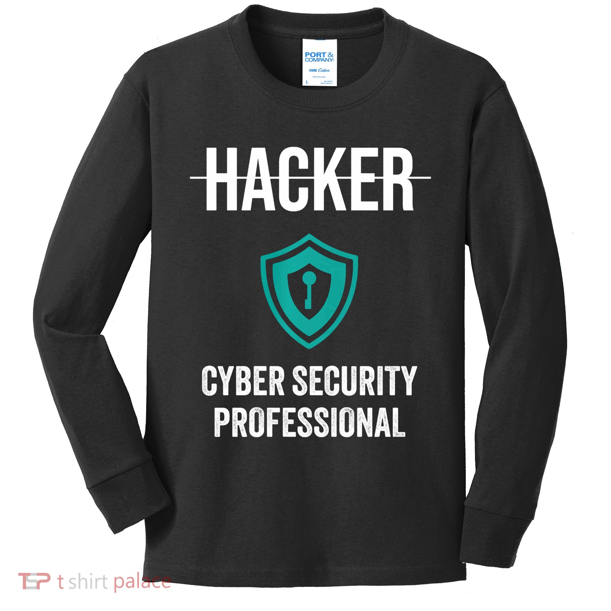 Cyber Security Professional Protection White Hat Hackers Kids Long Sleeve Shirt