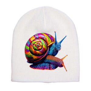 Colorful Snail Pop Art Short Acrylic Beanie