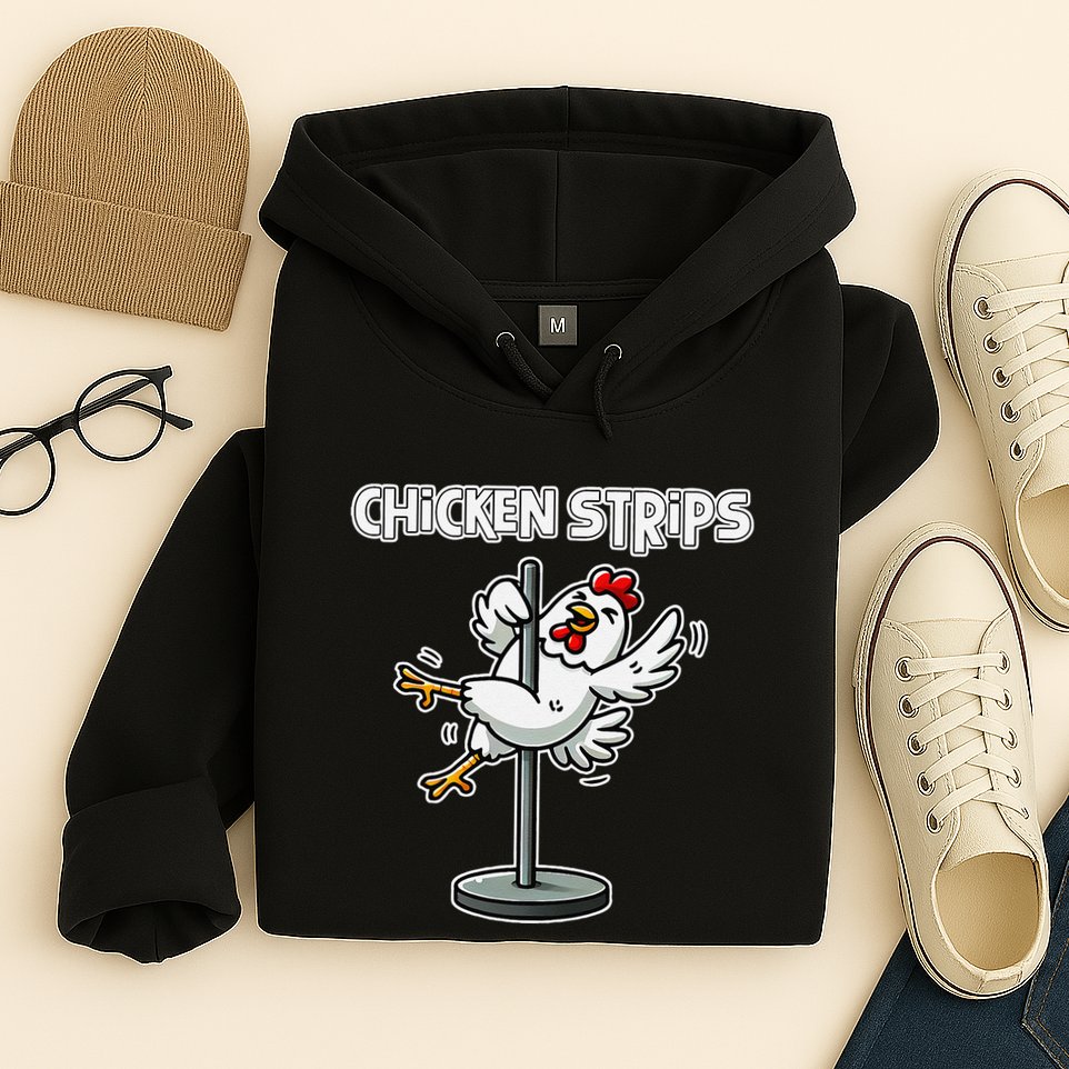 Chicken Strips Pun Funny Sarcastic Life Quotes Jokes Humor Hoodie