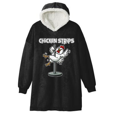 Chicken Strips Pun Funny Sarcastic Life Quotes Jokes Humor Hooded Wearable Blanket