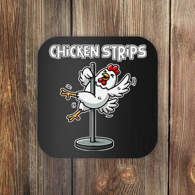 Chicken Strips Pun Funny Sarcastic Life Quotes Jokes Humor Coaster