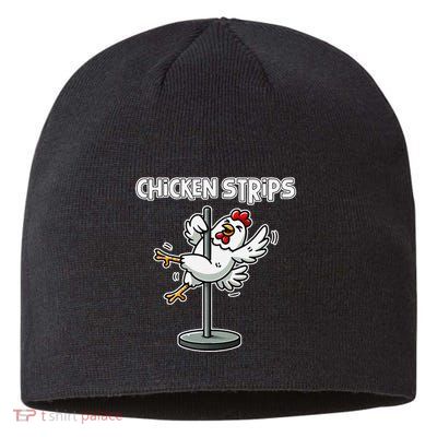 Chicken Strips Pun Funny Sarcastic Life Quotes Jokes Humor Sustainable Beanie