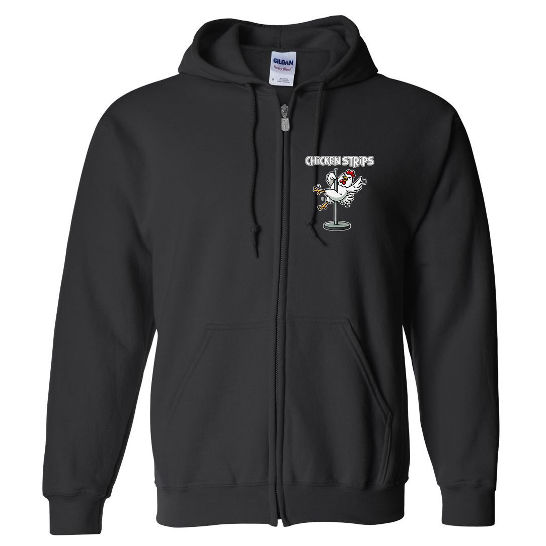 Chicken Strips Pun Funny Sarcastic Life Quotes Jokes Humor Full Zip Hoodie