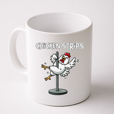 Chicken Strips Pun Funny Sarcastic Life Quotes Jokes Humor Coffee Mug