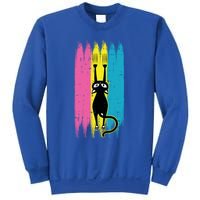 Cat Scratching Pansexual Pride Kitten Kitty Lgbtq Ally Gift Sweatshirt