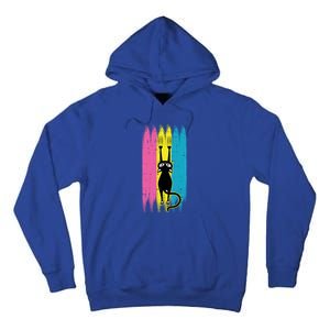 Cat Scratching Pansexual Pride Kitten Kitty Lgbtq Ally Gift Tall Hoodie