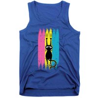 Cat Scratching Pansexual Pride Kitten Kitty Lgbtq Ally Gift Tank Top