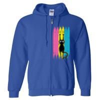 Cat Scratching Pansexual Pride Kitten Kitty Lgbtq Ally Gift Full Zip Hoodie