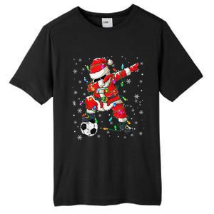 Christmas Soccer Player Sport Lover Santa Hat Xmas Pajamas (20) Tall Fusion ChromaSoft Performance T-Shirt